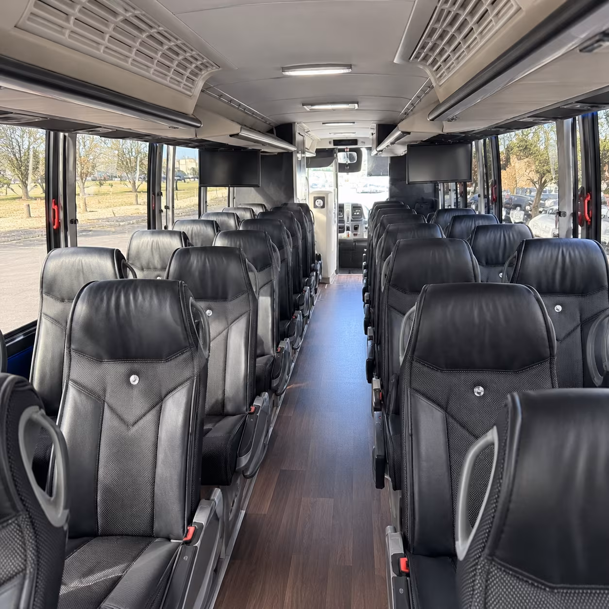 56 passenger charter bus interior