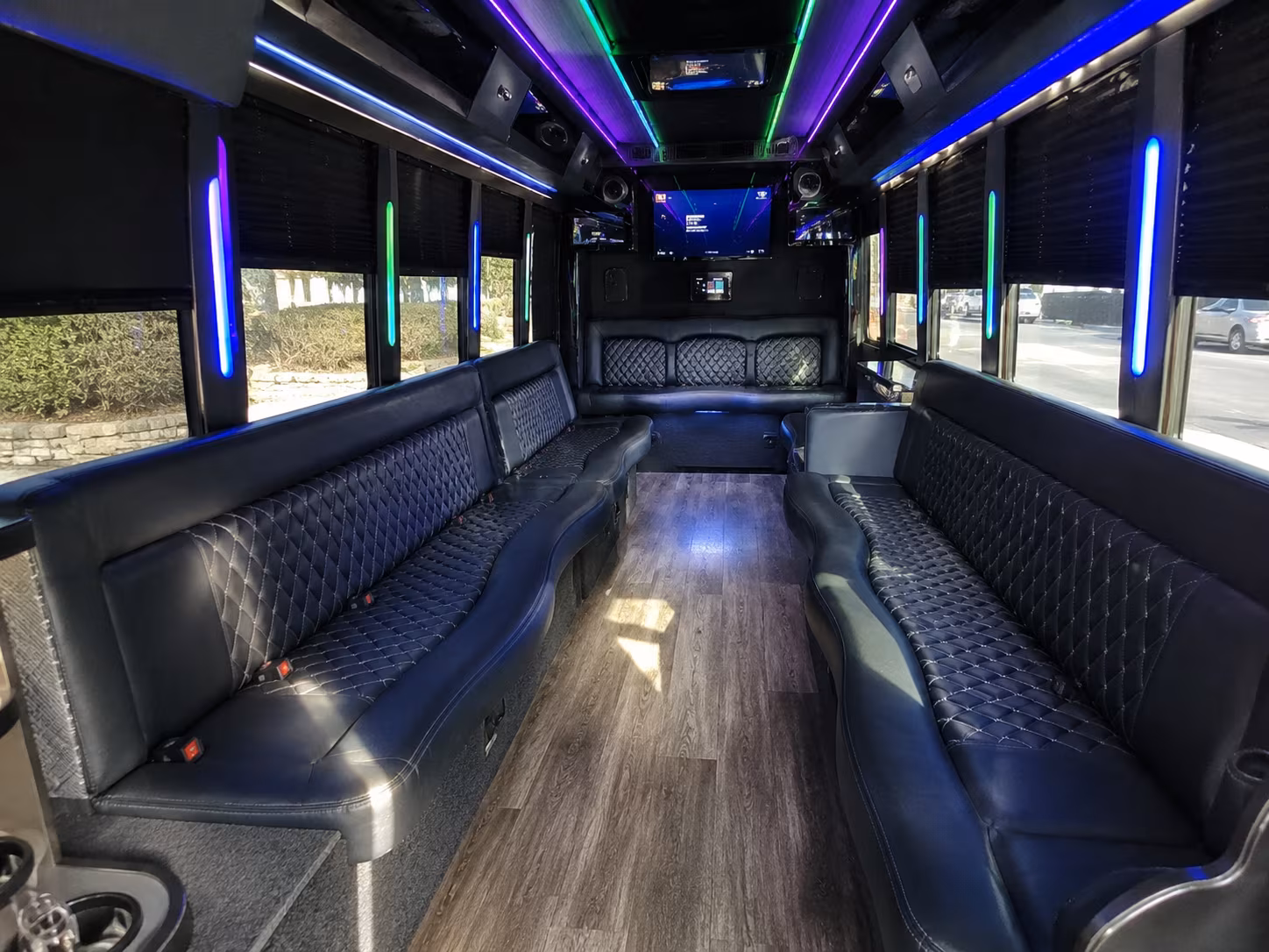 north las vegas 15 passenger party bus interior