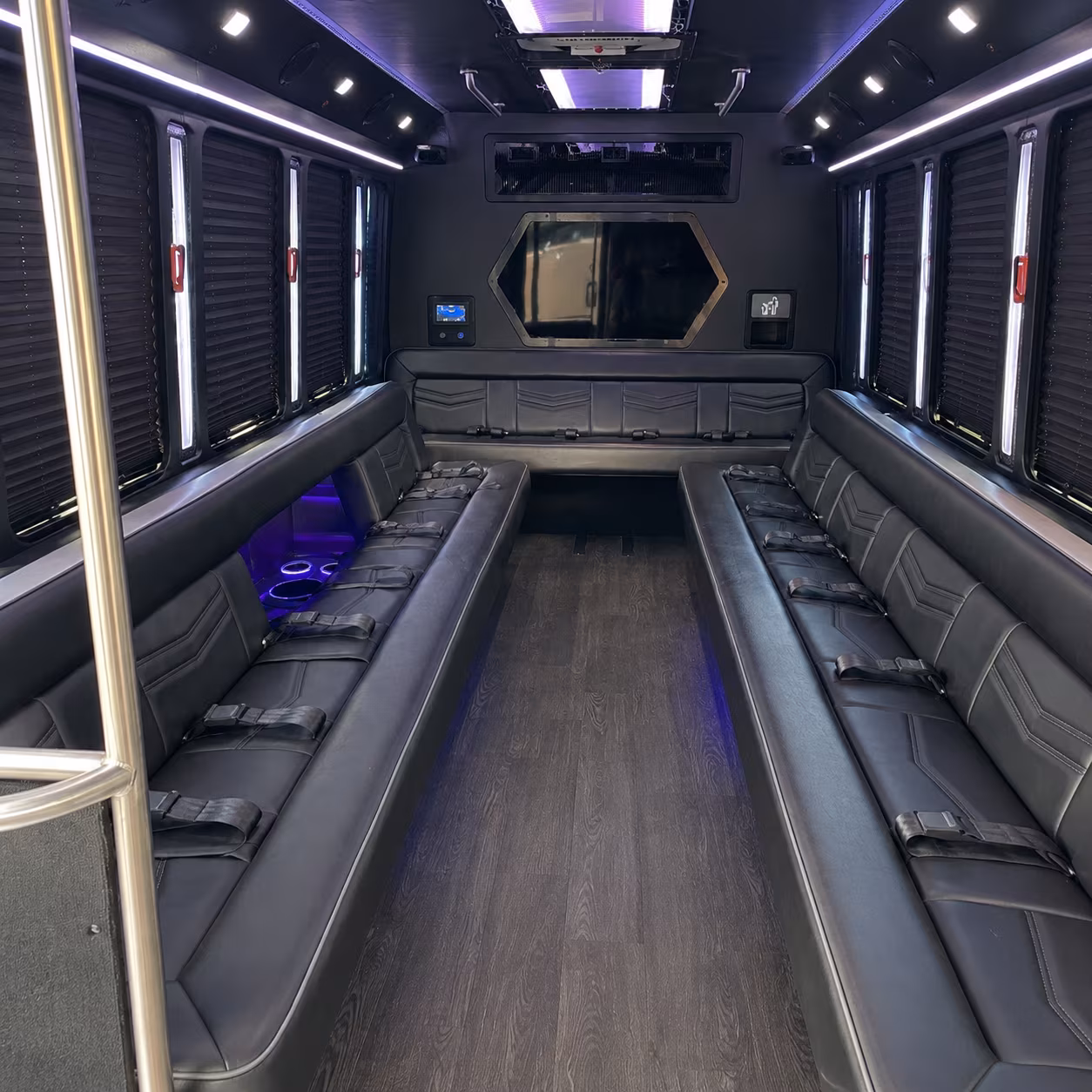 north las vegas 18 passenger party bus interior