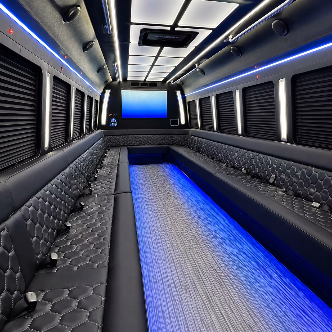 north las vegas 50 passenger party bus inside