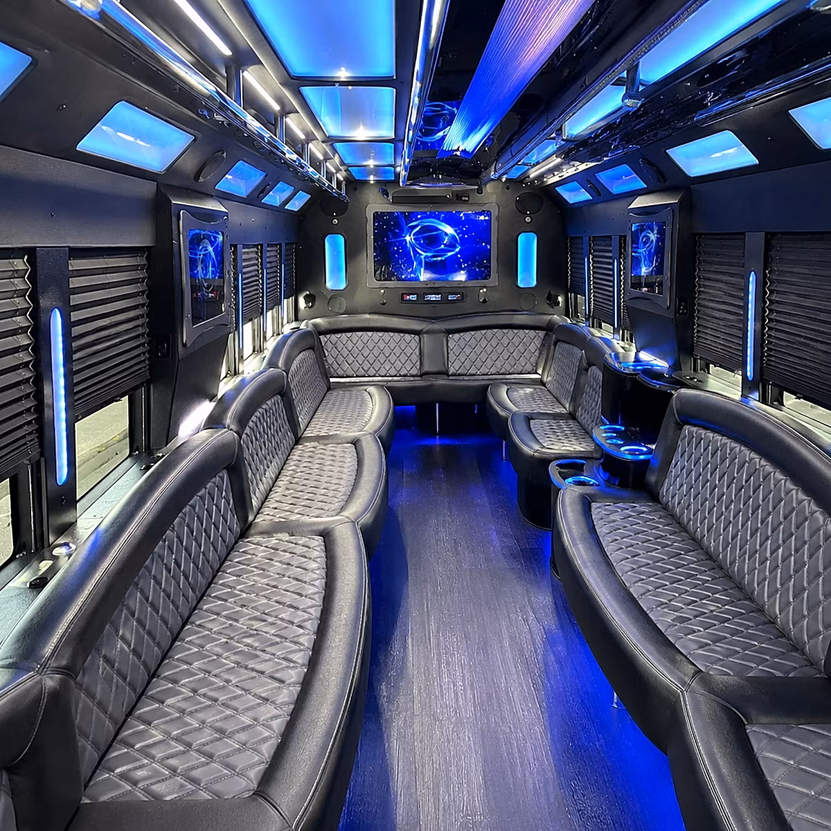 north las vegas 50 passenger party bus interior