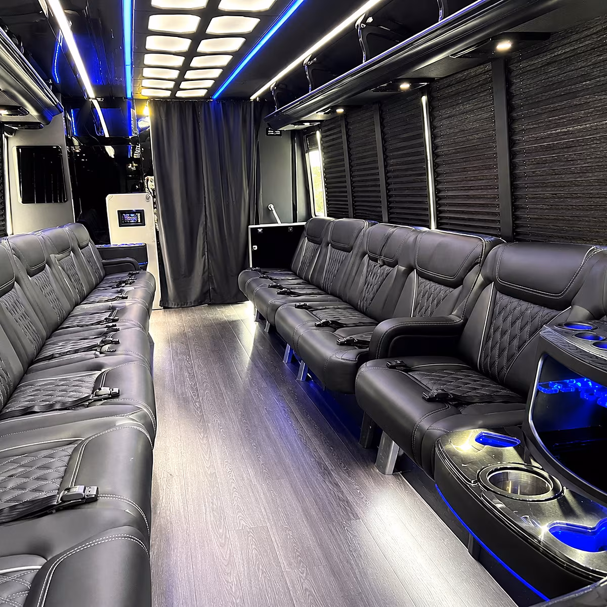 north las vegas party bus rental interior
