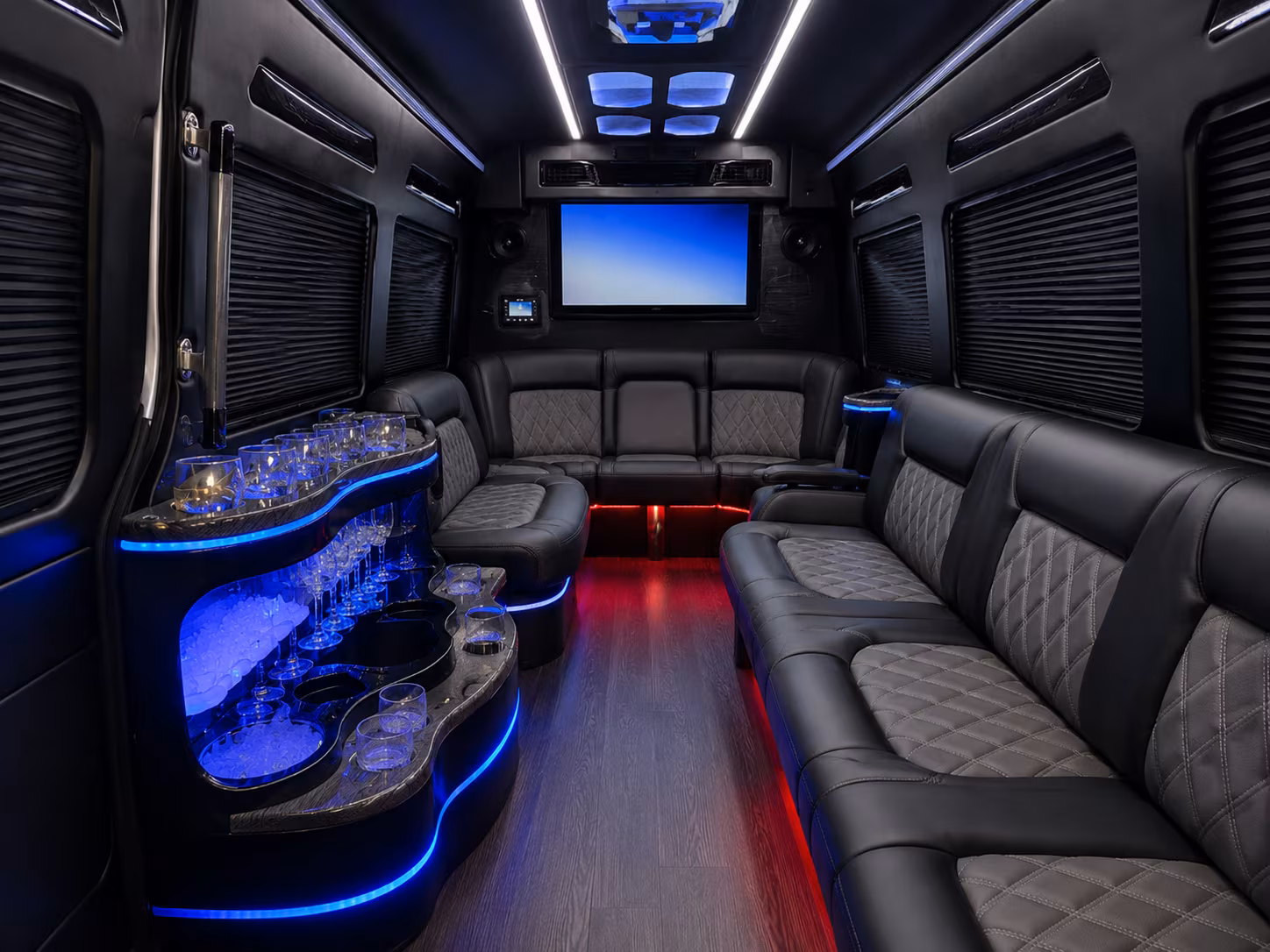 north las vegas sprinter limousine interior